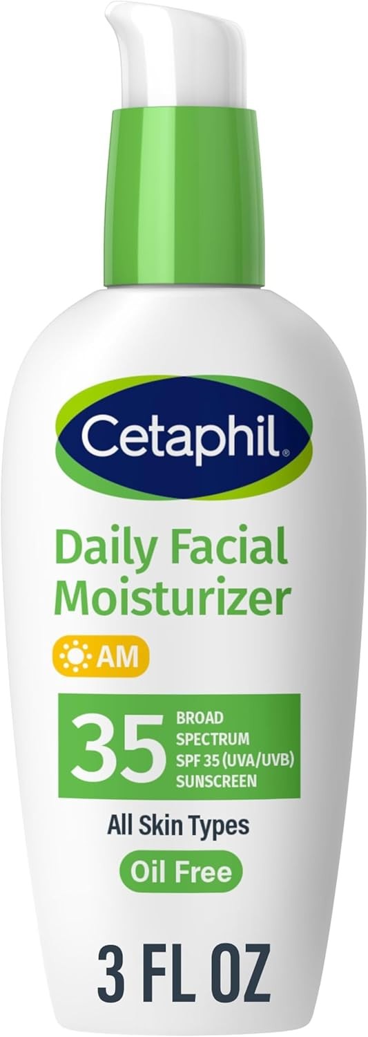 Cetaphil Daily Facial Moisturizer SPF 35 Lotion, Unscented, 3 fl oz