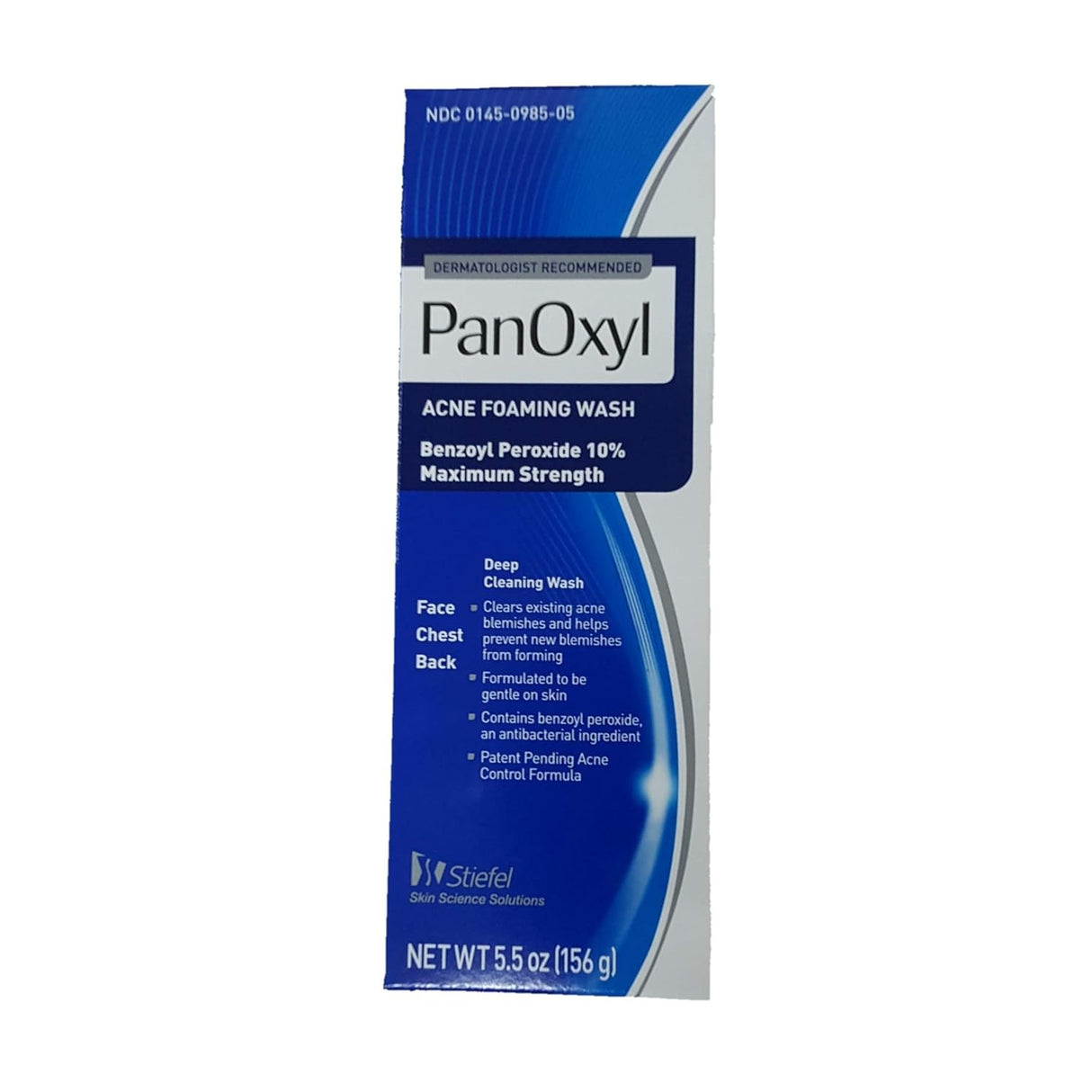 PanOxyl Acne Foaming Wash for Face & Body, Maximum Strength, 5.5 oz