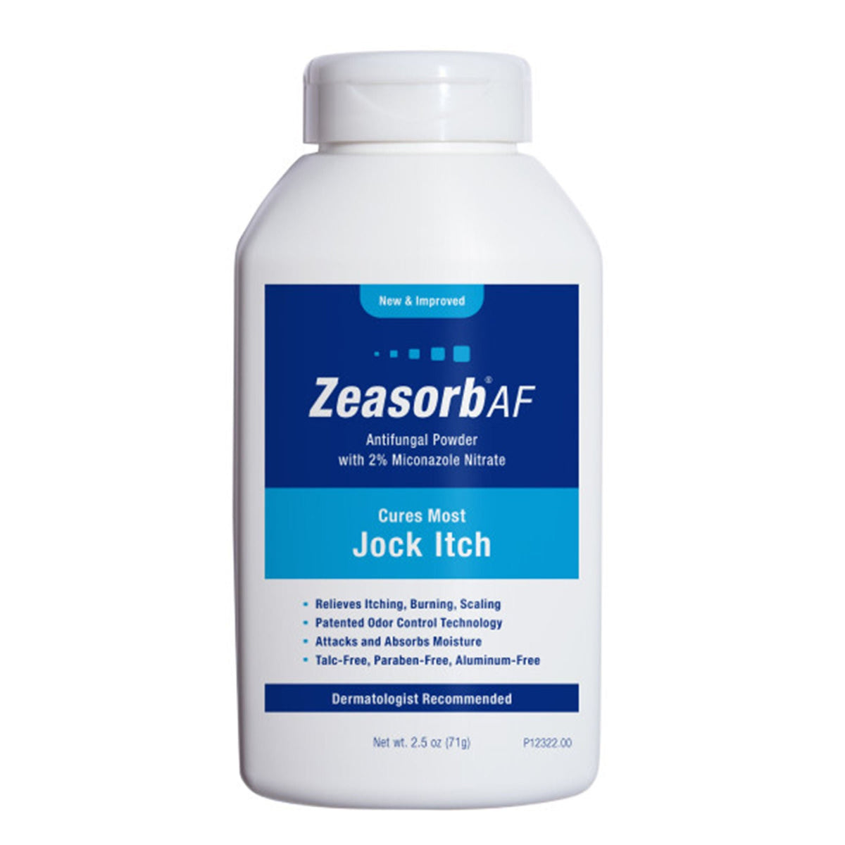Zeasorb AF Antifungal Super Absorbent Powder, Miconazole Nitrate 2%, 2.5 oz - 30316023225 - LL Medico