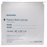 McKesson Patient Belongings Bag, Drawstring Closure, 4" x 20" x 20", Polyethylene, Clear - 30431100 - LL Medico