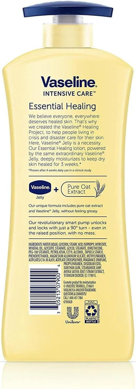 Vaseline Intensive Care Essential Healing Body Lotion, Scented, 20.3 oz