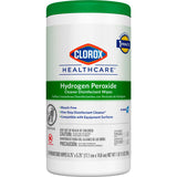 Clorox Healthcare Hydrogen Peroxide, Cleaner Disinfectant Wipes, Premoistened, Surface Disinfectant Cleaner, Unscented, Non-Sterile, 6.75 x 5.75" - 30825 - LL Medico
