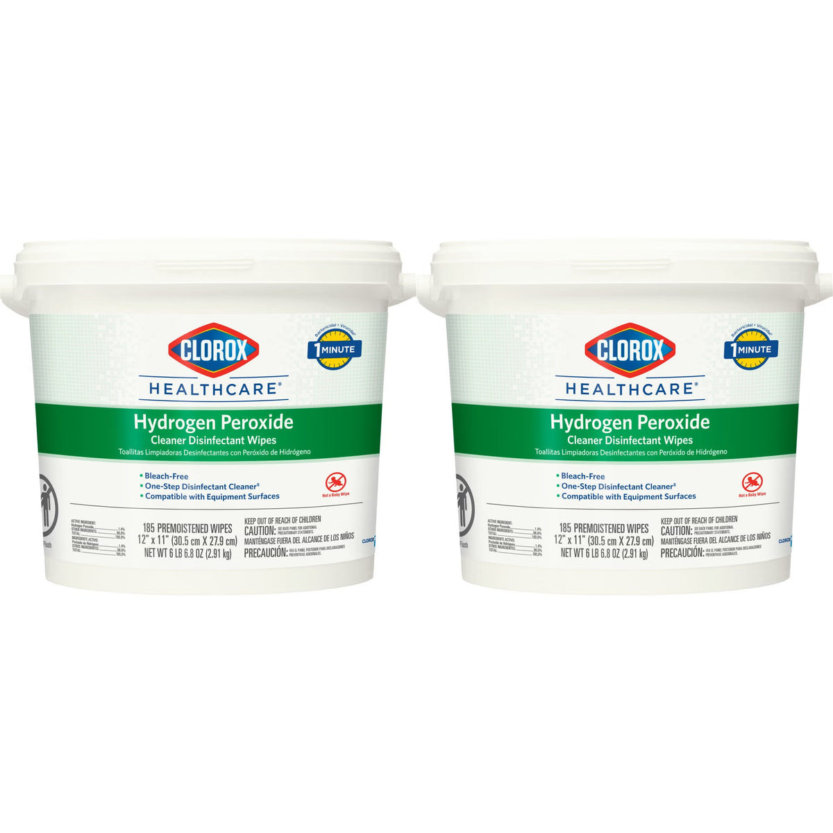Clorox Healthcare Hydrogen Peroxide Cleaner Disinfectant Wipes, Premoistened, Surface Disinfectant Cleaner, Unscented, Nonsterile, 11 x 12" - 30826 - LL Medico