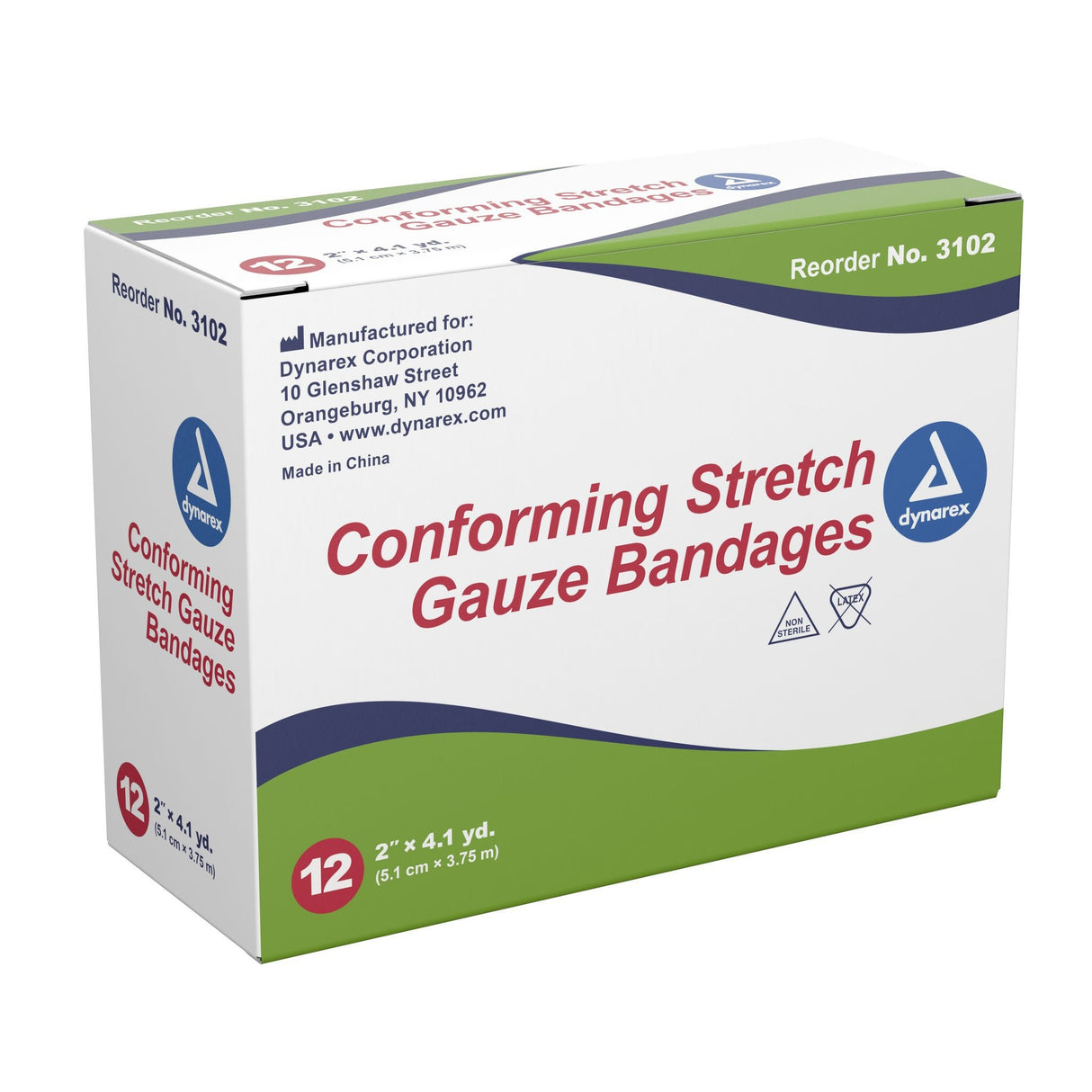 dynarex Conforming Bandage, 2 Inch x 4-1/10 Yard