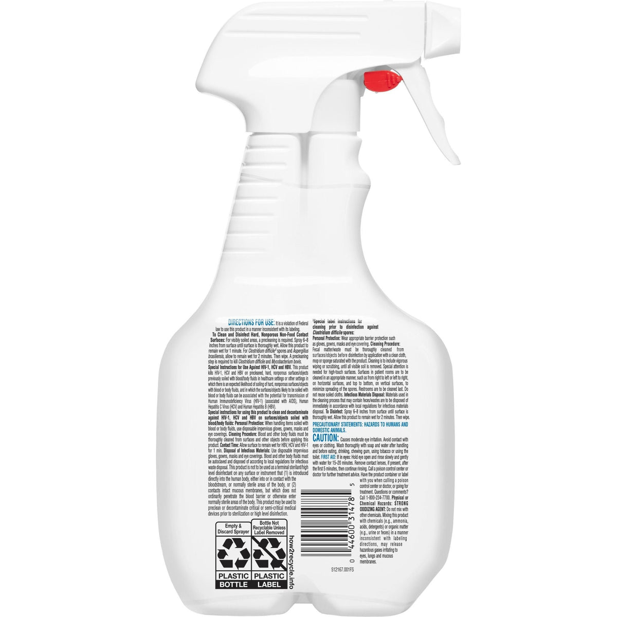 Clorox Healthcare Fuzion, Cleaner Disinfectant, Broad Spectrum, Trigger Spray, Liquid, 32 oz Bottle, Scented, Nonsterile - 31478 - LL Medico