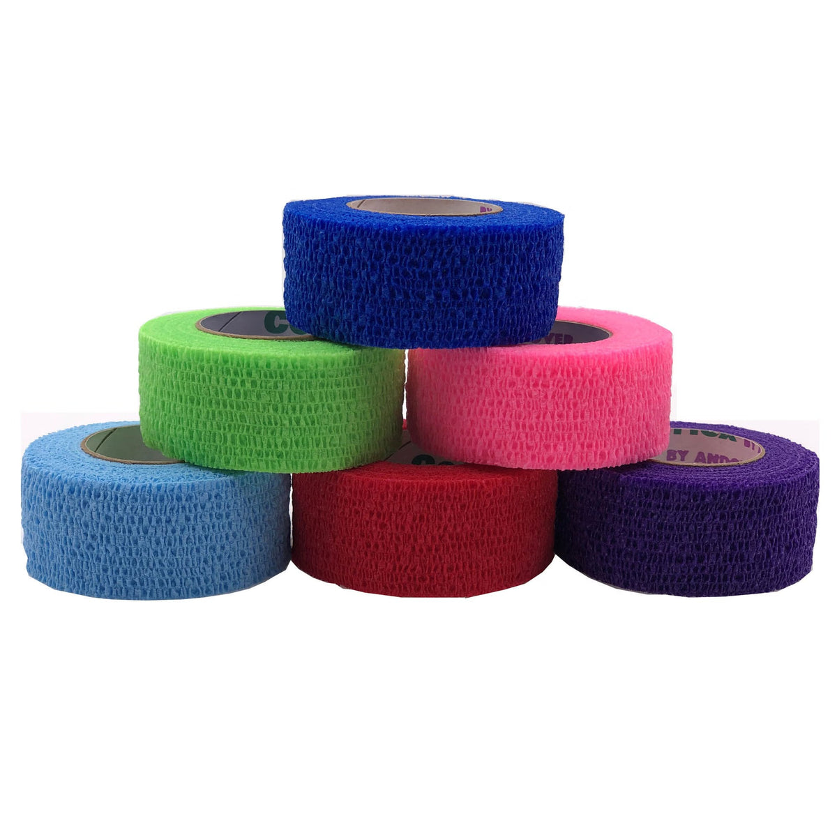 CoFlex Cohesive Bandage, Self-Adherent Closure, Neon Pink / Blue / Purple / Light Blue / Neon Green / Red, Latex, NonSterile, 14 lbs. Tensile Strength - LL Medico