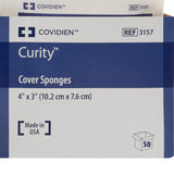 Cardinal Health Curity Sterile Nonwoven Sponge, 3 x 4 Inch, 4-Ply