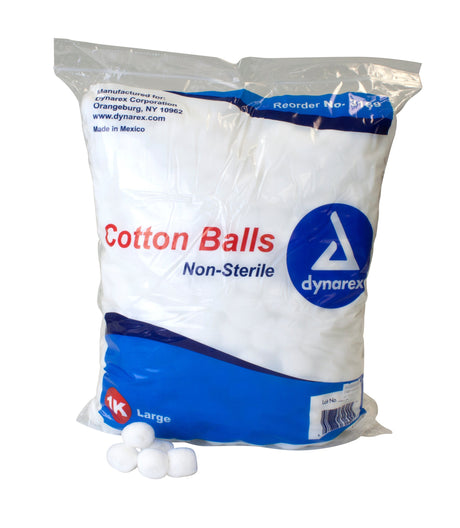 Dynarex Cotton Balls Non-Sterile, Large - 3169 - LL Medico