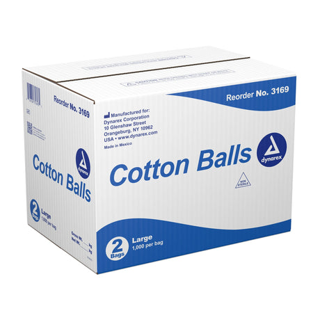Dynarex Cotton Balls Non-Sterile, Large - 3169 - LL Medico