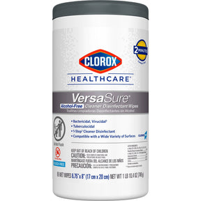 Clorox Healthcare VersaSure, Cleaner Disinfectant Wipes, Premoistened Quaternary Based, Scented, Nonsterile - LL Medico