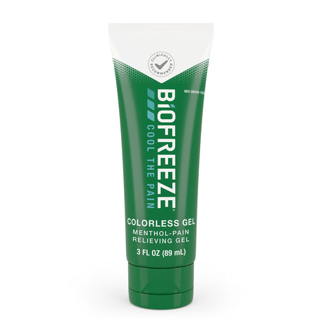 Biofreeze Menthol Pain Relief Gel, 5% Menthol, Colorless, 3 oz Tube