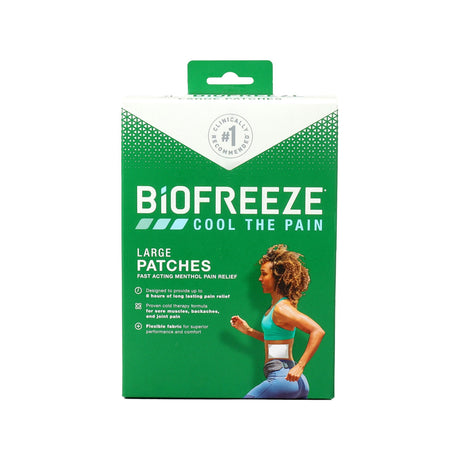 Biofreeze Classic Menthol Pain Relief Patch, 5% Menthol, Large