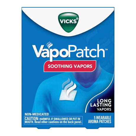 Vicks VapoPatch Soothing Vapors Wearable Aroma Patches, Menthol/Eucalyptus, Non-Medicated
