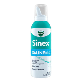 Vicks Sinex Saline Ultra Fine Nasal Mist, Drug Free, 5 oz - 32390004150 - LL Medico