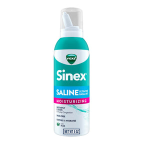 Vicks Sinex Moisturizing Saline Ultra Fine Nasal Mist with Aloe, Drug Free, 5 oz - 32390004151 - LL Medico