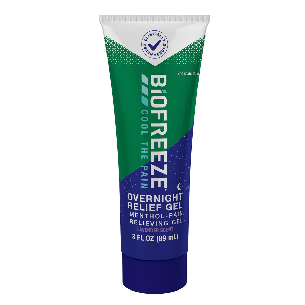 Biofreeze Overnight Relief Menthol Pain-Relieving Gel, 4% Menthol, Lavender Scent, 3 oz Tube - 3250729 - LL Medico
