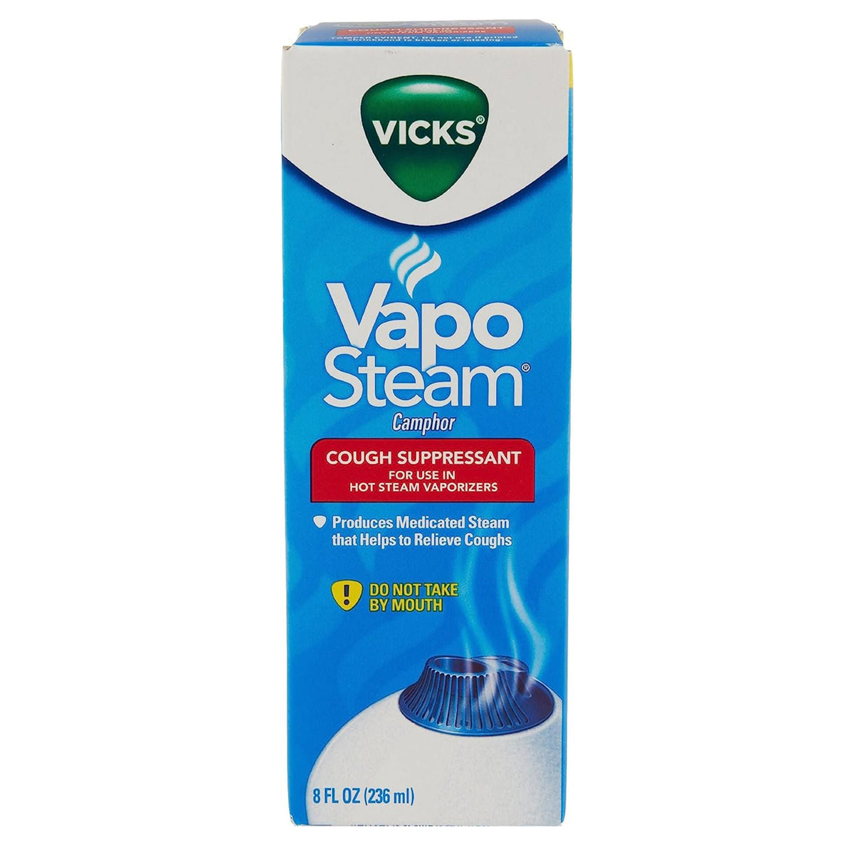 Vicks VapoSteam Cough Suppressant Inhalation Solution, Camphor, 8 oz - 32878580008 - LL Medico