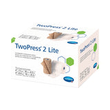 Hartmann TwoPress 2 Lite, Two-Layer Lite Compression Bandage System, 4" x 7.1 Yard / 4" x 8.9 Yard, Tan / White, Self-Adherent Closure, Nonsterile, 30 mmHg - 332021-Single - LL Medico