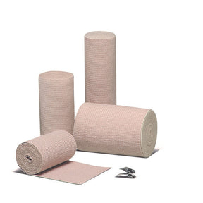 Econo-Wrap LF Elastic Bandage, Clip Detached Closure, 3" x 4.5yd, Tan, Woven Elastic, Nonsterile, Standard Compression - 33300000-Single - LL Medico