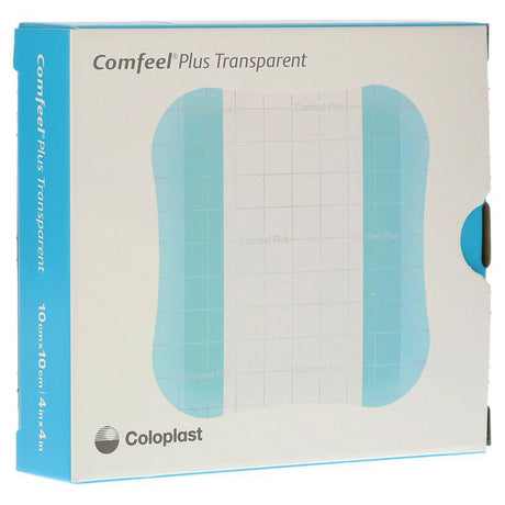 Coloplast Comfeel Plus Transparent Thin Hydrocolloid Dressing, 4 x 4 Inch