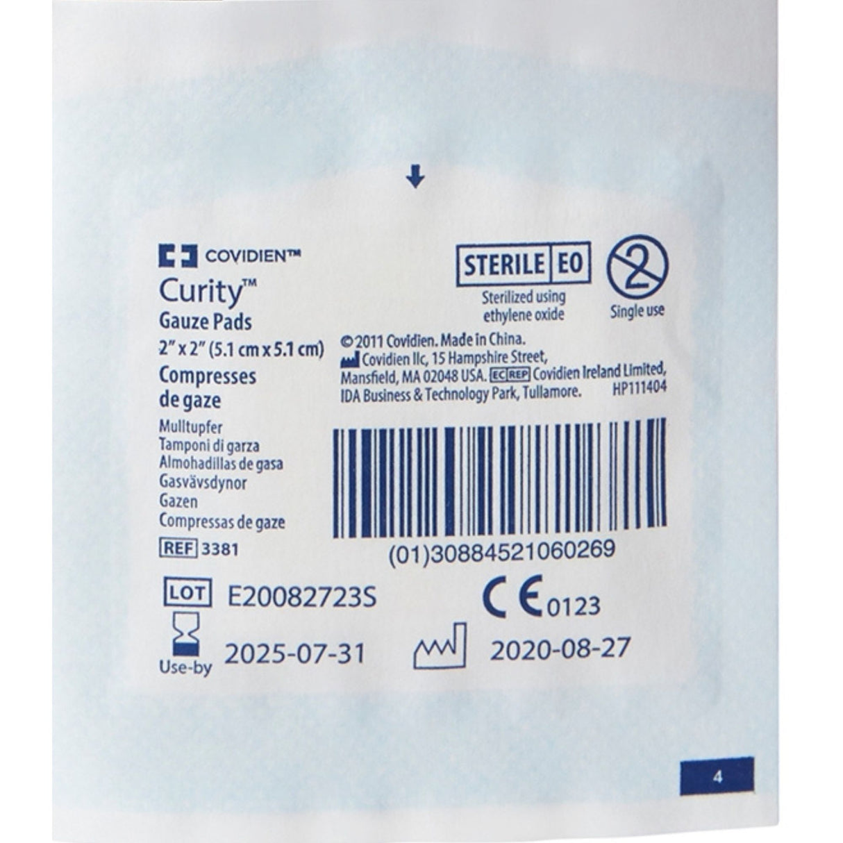 Curity Sterile Gauze Sponge, 2 x 2 Inch, 12-Ply