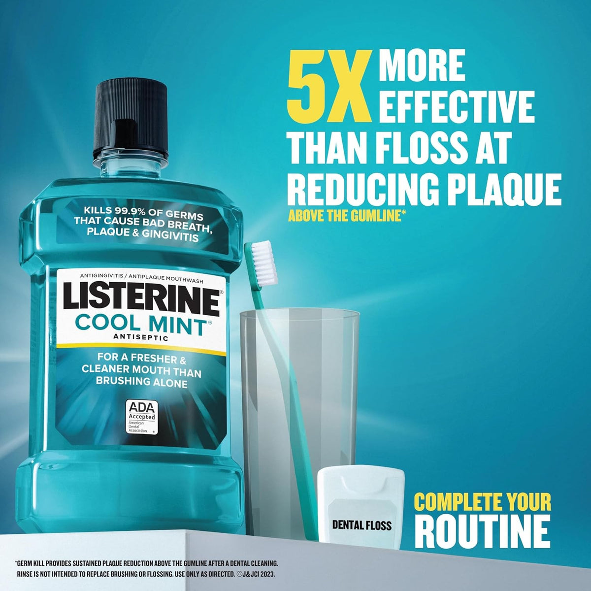 Listerine Cool Mint Antiseptic Mouthwash, 3.2 oz