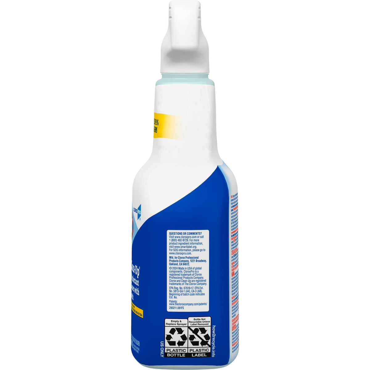 CloroxPro Clorox Clean-Up, Surface Disinfectant Cleaner with Bleach, Germicidal, Liquid, Chlorine Scent, 32 oz, Trigger Spray, Nonsterile - 35417 - LL Medico