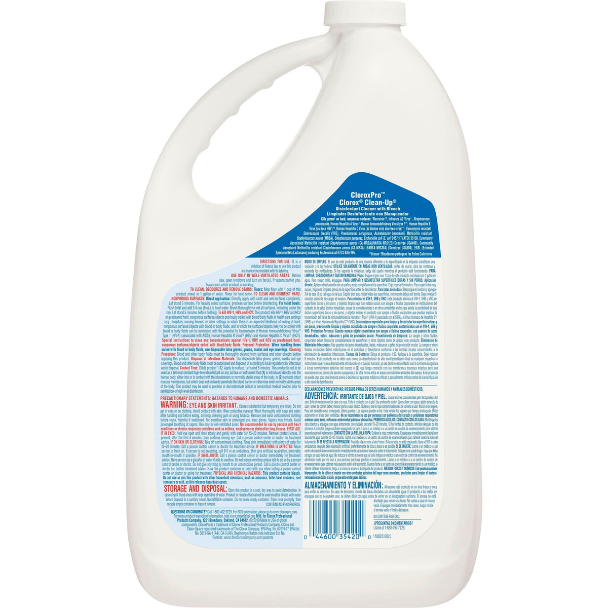CloroxPro Clorox Clean-Up, Surface Disinfectant Cleaner Refill with Bleach, Manual Pour Liquid, 1 gal. Jug, Chlorine Scent, NonSterile - 35420 - LL Medico
