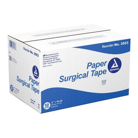 Dynarex Paper Medical Tape, 2 Inch x 10 Yard, White