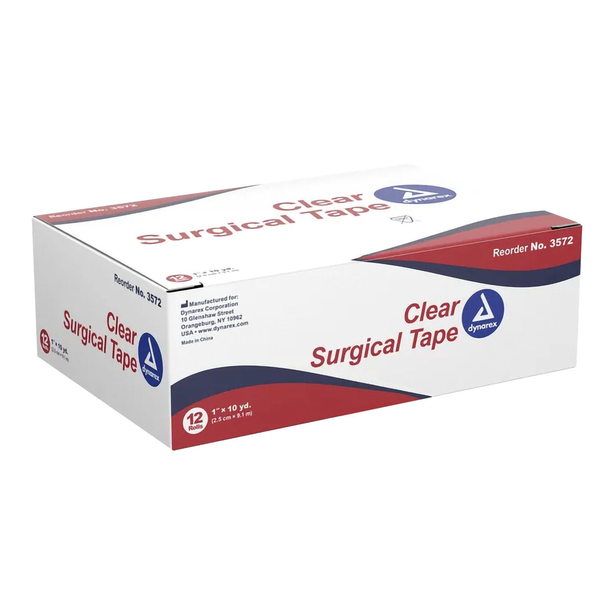 Dynarex Adhesive Medical Tape, 1 Inch x 10 Yard, Transparent