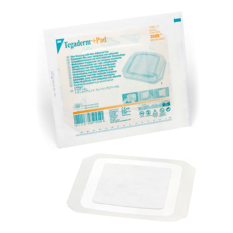 3M Tegaderm +Pad Transparent Film Dressing with Non-Adherent Pad — 6" x 6"