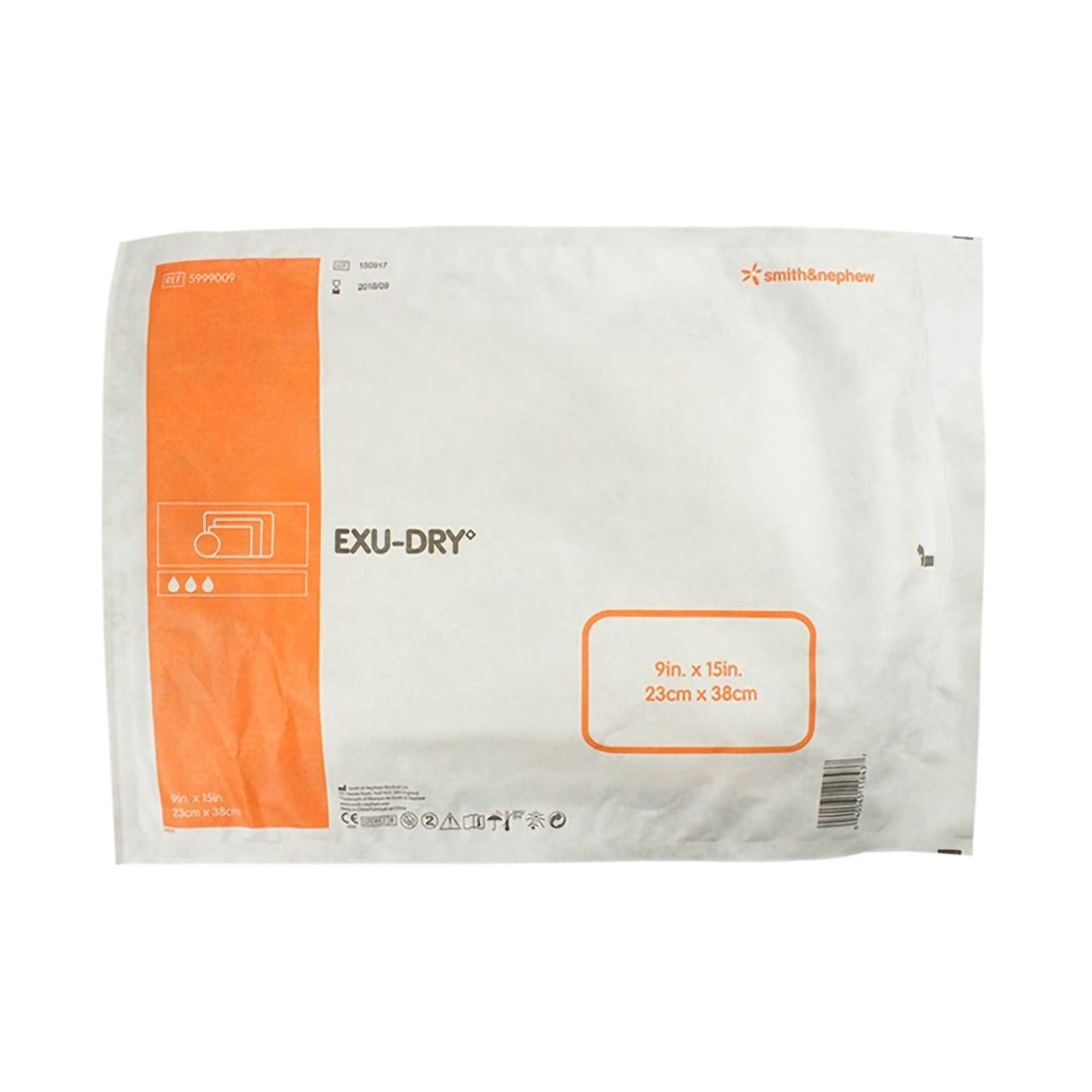 Smith & Nephew EXU-DRY Anti-Shear Super Absorbent Dressing, Rectangle — 9" x 15"