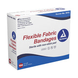 Dynarex Adhesive Fabric Bandage, Tan, Fabric, Sterile, 1 x 3" - 3612 - LL Medico