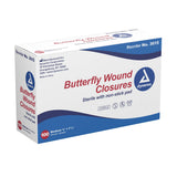 Secure Strip Skin Closure Strip, Butterfly Wound Closure, 0.375 x 1.8125", Plastic, White, Sterile - 3615-Box - LL Medico