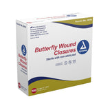 Secure Strip Skin Closure Strip, Butterfly Closure, 0.5" x 2.75", White, Plastic, Sterile - 3616-Box - LL Medico