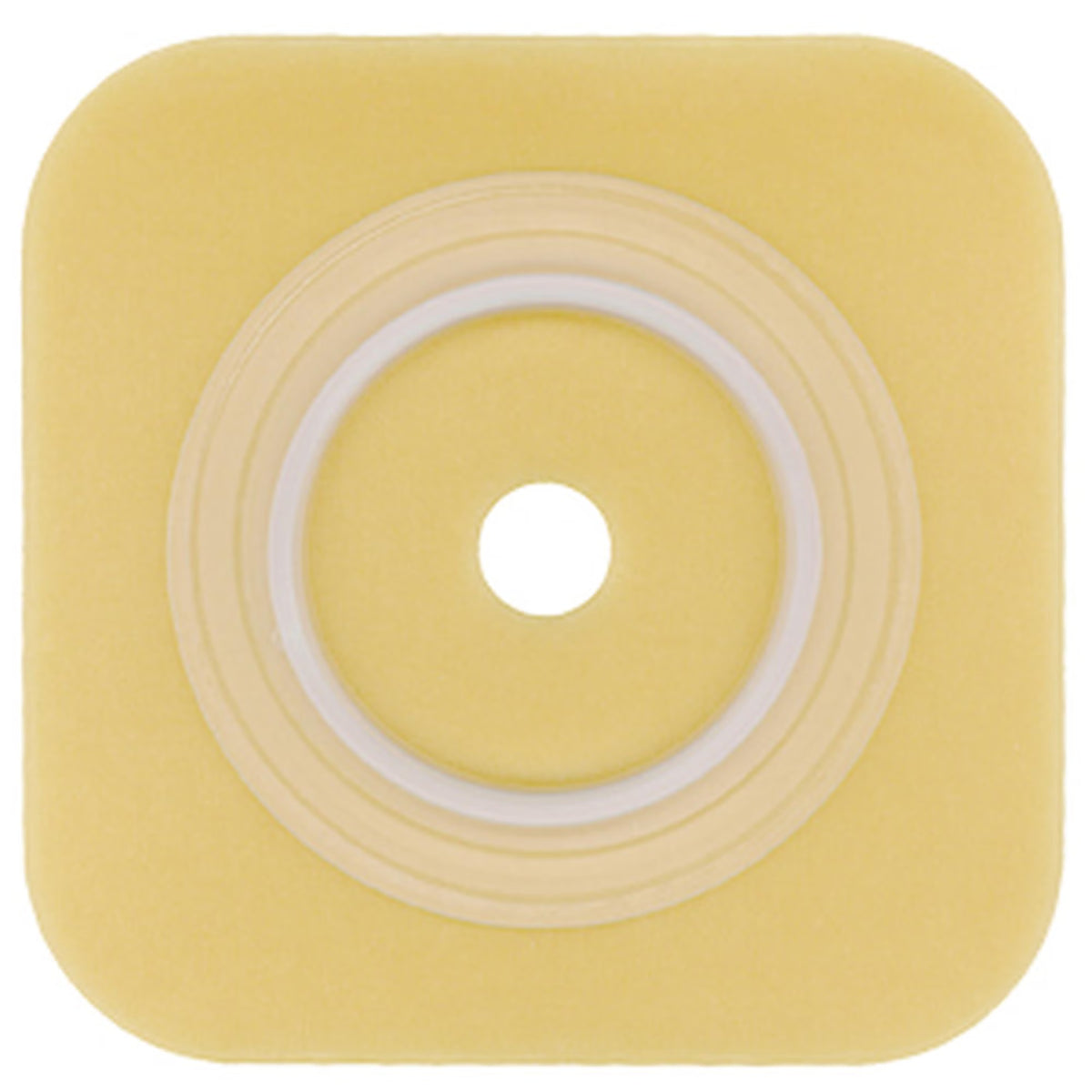 Sur-Fit Natura Durahesive Skin Barrier, Flat, Extended Wear, Cut-to-Fit 2 5/8 to 3 1/2" Opening, 100mm Flange, 6" x 6" - 401905 - LL Medico