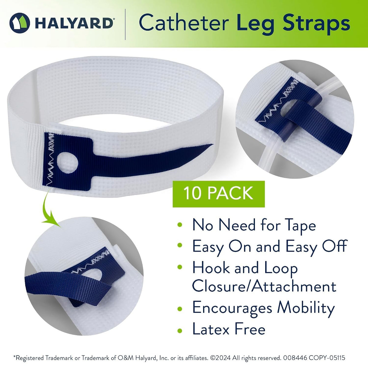 O&M Halyard Leg Strap for Universal Indwelling Catheter, 2 x 24 Inch