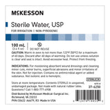 McKesson Sterile Water Irrigation Solution, 100 mL Bottle, Sterile, Not for Injection - 37-6250 - LL Medico