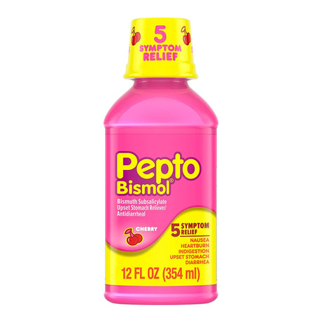 Pepto Bismol Cherry Liquid, Bismuth Subsalicylate 262 mg/15 mL, 12 oz