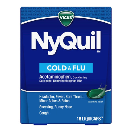 Vicks NyQuil Cold & Flu Nighttime Relief LiquiCaps