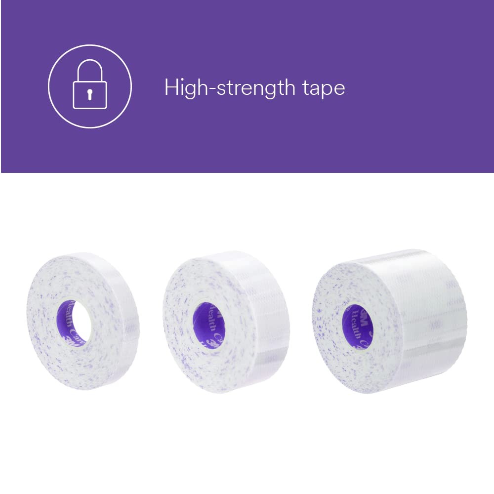3M Multipore Dry Dressing Retention Tape w/ Liner, 0.5 Inch x 5.5 Yard, White