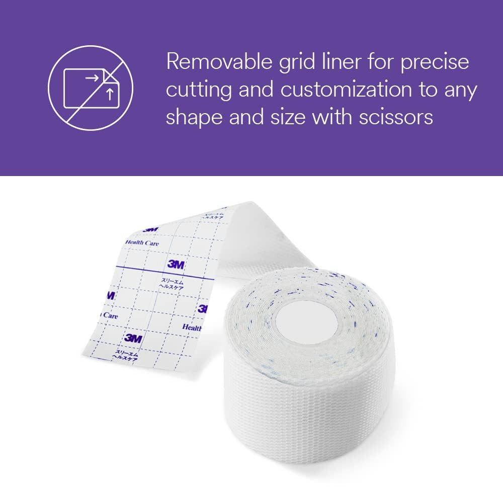3M Multipore Dry Dressing Retention Tape w/ Liner, 0.5 Inch x 5.5 Yard, White