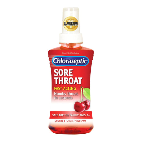 Chloraseptic Sore Throat Relief Oral Spray, Phenol 1.4%, 6 oz