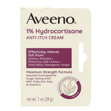 Aveeno Maximum Strength 1% Hydrocortisone Anti-Itch Cream, 1 oz Tube - 38137003658 - LL Medico