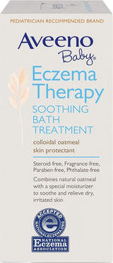 Aveeno Baby Eczema Therapy Soothing Bath Treatment Powder, Unscented, 3.75 oz Box of 5