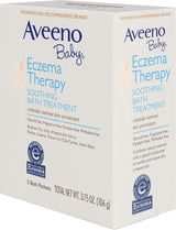 Aveeno Baby Eczema Therapy Soothing Bath Treatment Powder, Unscented, 3.75 oz Box of 5