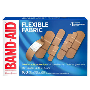 Band-Aid Flexible Fabric Adhesive Bandages Assorted Sizes