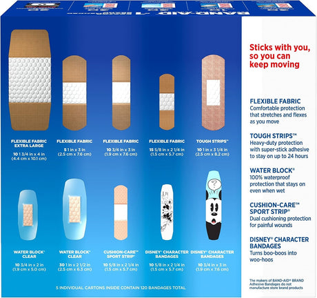 Band-Aid Adhesive Bandages Variety Pack, Assorted Sizes