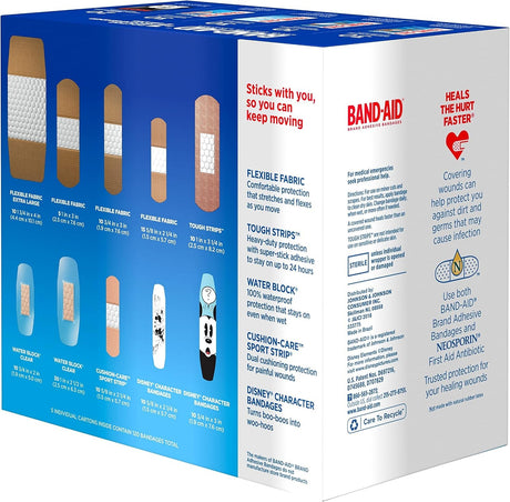 Band-Aid Adhesive Bandages Variety Pack, Assorted Sizes