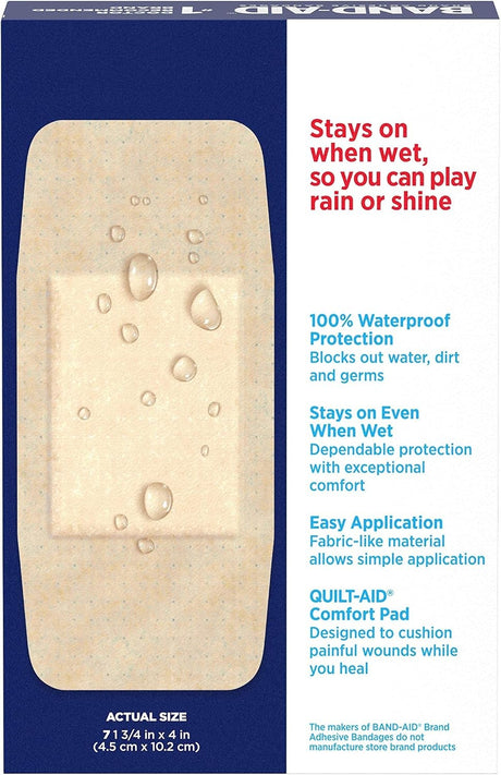 Band-Aid Water Block Flex Adhesive Bandages Extra Large, 1.75 x 4 Inch